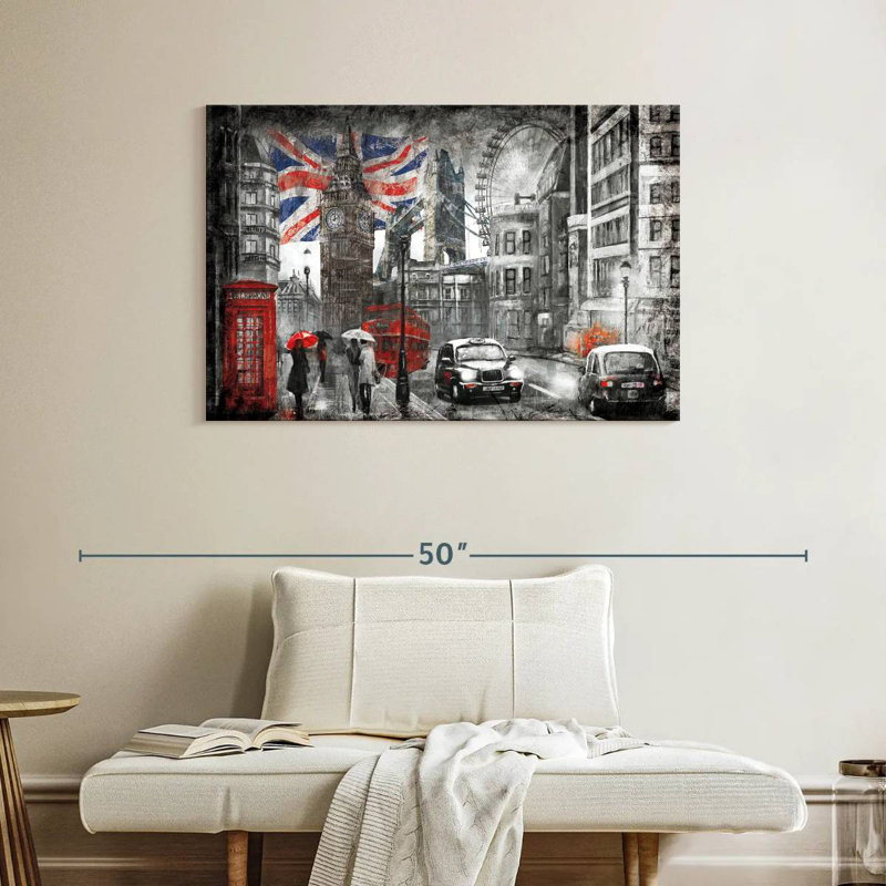 Rorry Rainy London Pop, 26" H x 39" W