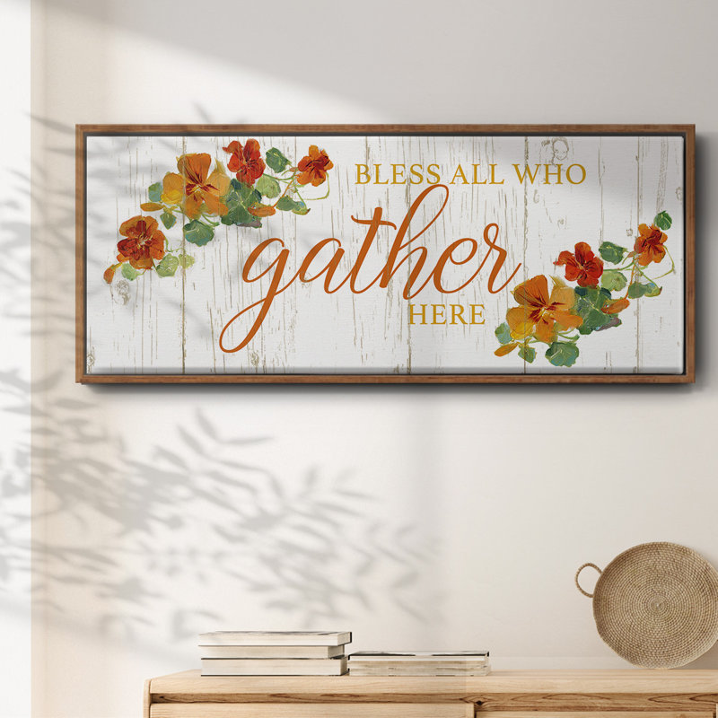 «Gather Here», toile encadrée, H 20 po x l 50 po