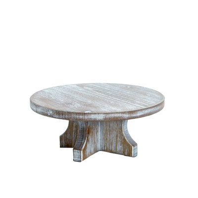 Wood 9 in. Brown Riser with Center Cross Leg
