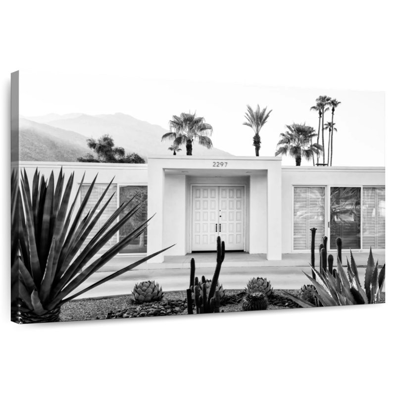 Californie noire - Palm Springs, maison blanche, H 26 po x l 39 po