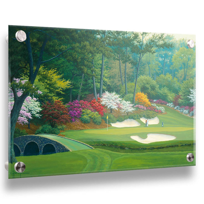 «12th Hole at Augusta National» par Charles White - Acrylique, H 16 po x l 24 po, Impression sans cadre