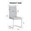 Chaises de salle à manger cantilever modernes en similicuir avec base chromée (paquet de 2)-1474587647