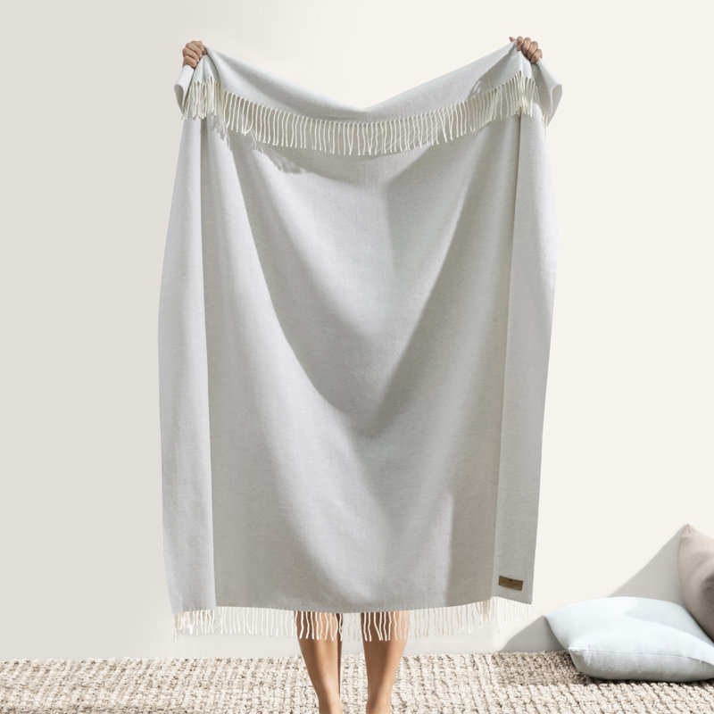Italian Herringbone Throw Blanket, Allium