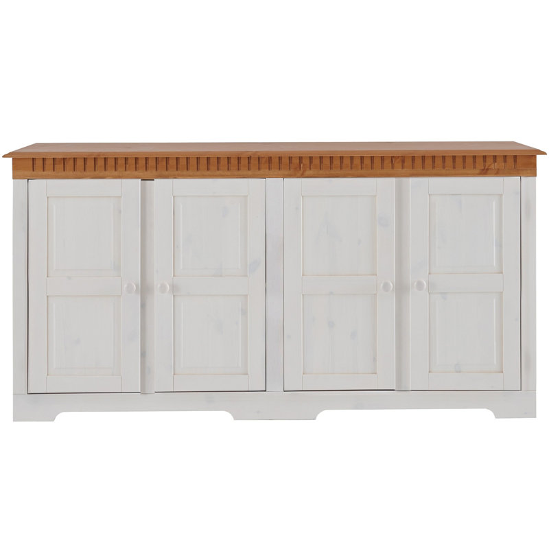 Janicki 159cm Sideboard, White/Honey