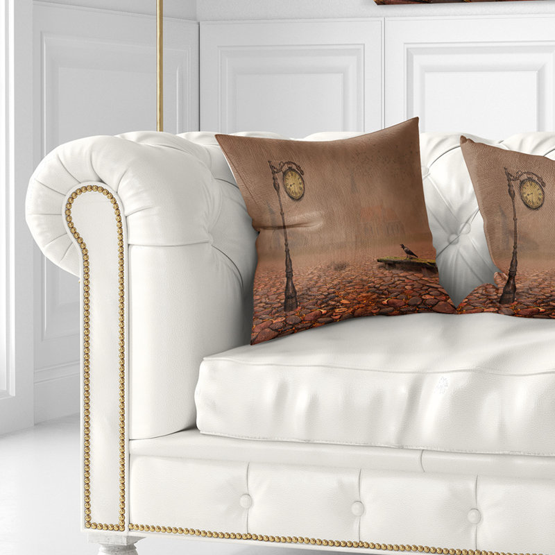 Coussin de photographie au-dessus d’un vieux temps paysage
