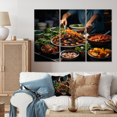 «Vietnamese Street Food I» sur toile, reproduction de 3 pièces