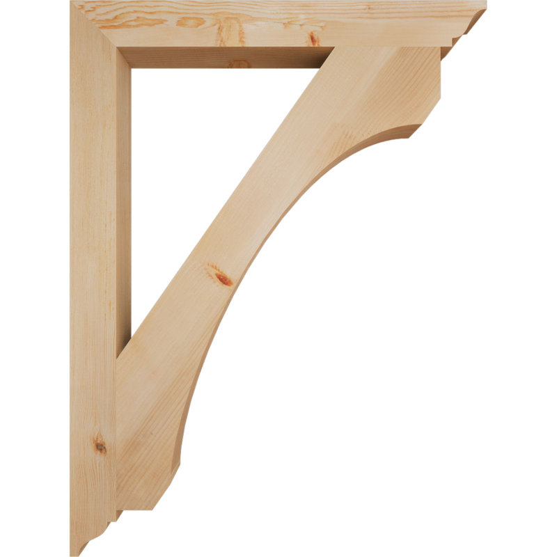 Support en bois rustique traditionnel BKTLEC01, Douglas (lisse), H 48 po x l 3,5 po x P 36 po