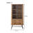 Simple retro Iron Wrought Solid Wood Bookcase