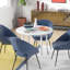 HOMCOM Folding Dining Table for 4 Round Drop Leaf Table, Modern-2108269665