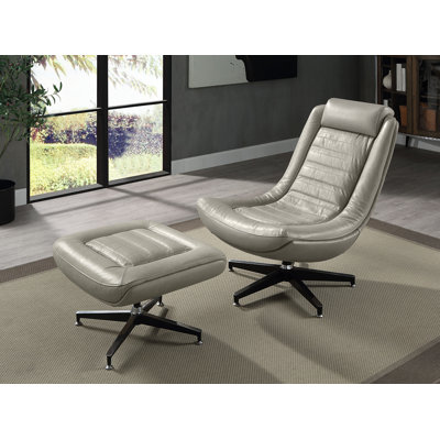 Fauteuil d'appoint pivotant avec repose-pieds Hochstetler