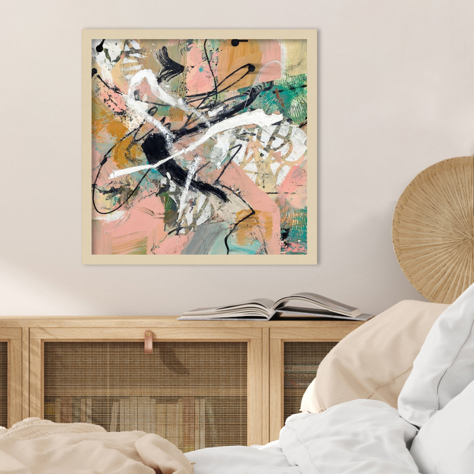Sutter "Fluid" Print by Suzanne McCourt, 21" H x 21" W, Brown