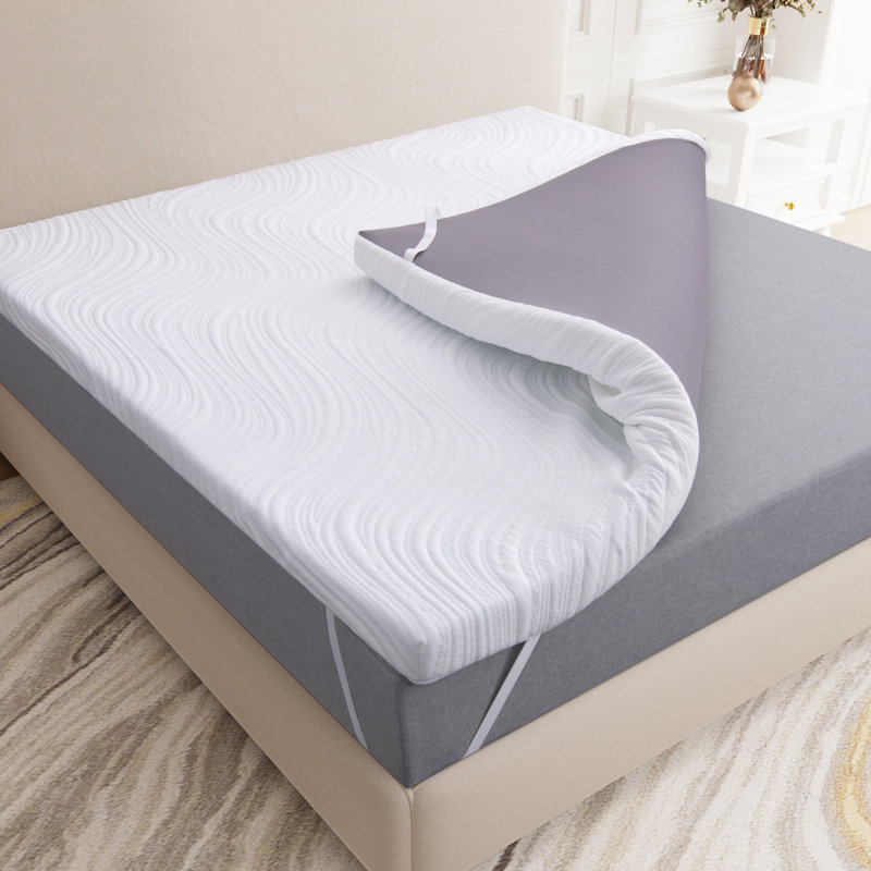 7cm Medium Feeling Memory Foam Mattress Topper Infused With Gel For Comfort Sleep, Kingsize (5')