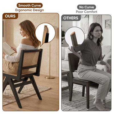 Chaise d'appoint en rotin pour salon et salle à manger