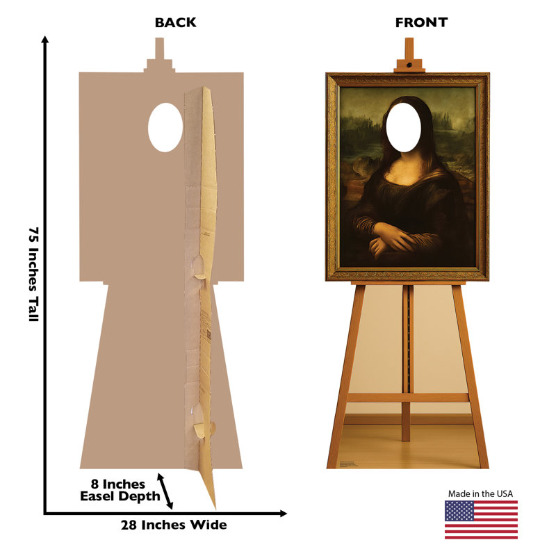 Mona Lisa sur chevalet sur pied