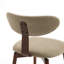 Tabouret de bar pivotant rembourré en mélange de coton avec dossier incurvé-1197744905