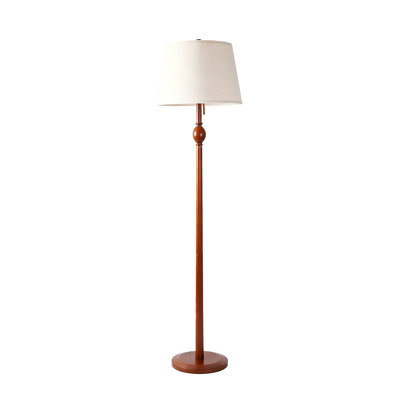 66.14" Vintage Farmhouse Floor Lamp with 12W Remote-Controlled Light Bulbs