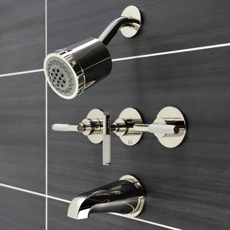 Robinet de baignoire et douche Kaiser, Nickel poli