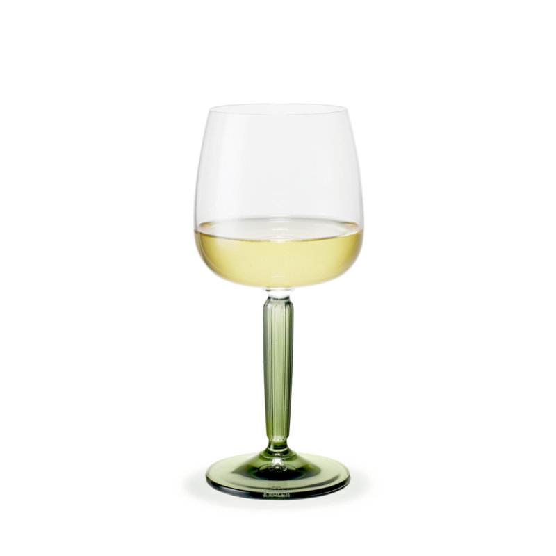 Hammershoi White Wine Glass Set, Green, 11.8 oz.
