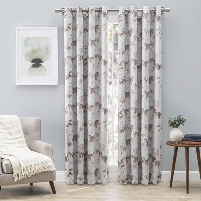Bicester Elegant Blackout Floral Panel w/ Grommet