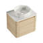 Meuble-lavabo mural de 24 po avec lavabo d'art en céramique, porte à fermeture en douceur et fabrication en contreplaqué durable