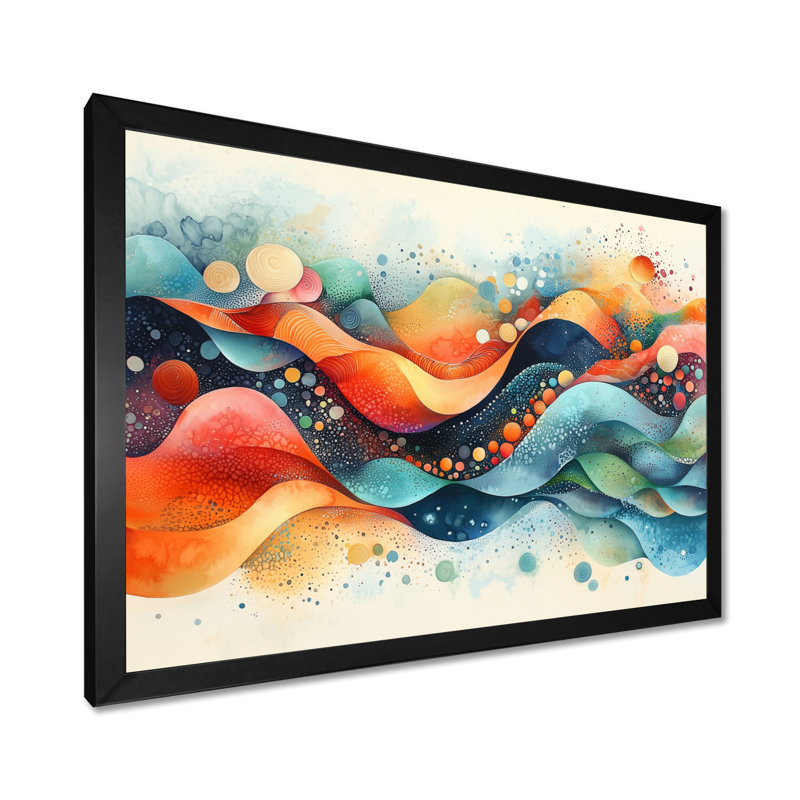 Lowman - Abstract Wall Art, Cadre simple, Noir, H 12 po x l 20 po