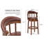 Tabourets de bar ergonomiques revêtus de cuir et revêtus de cuir avec pivot à 360 degrés et dossier, idéaux pour la cuisine et la salle à manger-19432914-19432915