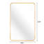 Miroir mural rectangulaire 24 x 32 pouces pour salle de bain - Verre de 4 mm, alliage d'aluminium rouille, conception incassable et crochets renforcés.-130829879