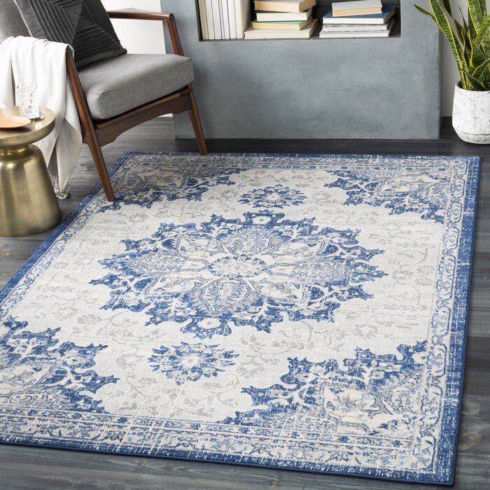 Charlton Home® Swaney Jute/Sisal Blue Rug & Reviews | Wayfair