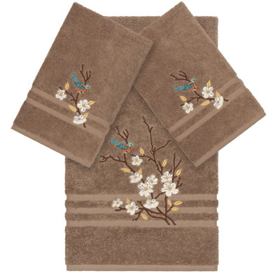 Spring Time 3 Piece Turkish Cotton Towel Set