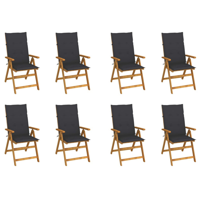 Atlin Acacia Outdoor Lounge Chair, Anthracite