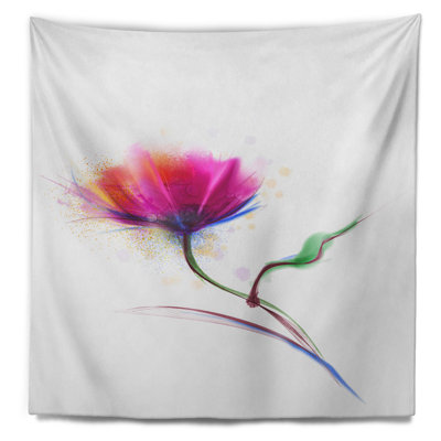Tapisserie fleur isolée en mauve de fleur
