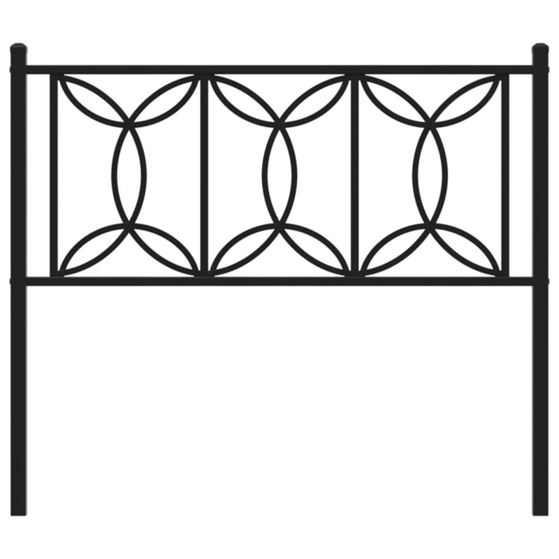 Vidaxl Metal Replace Headboard White 107 Cm, 107 x 200 cm, Black