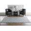 Tapis noir / brun en laine touffeté à la main 5 pi x 8 pi Peake-25440028