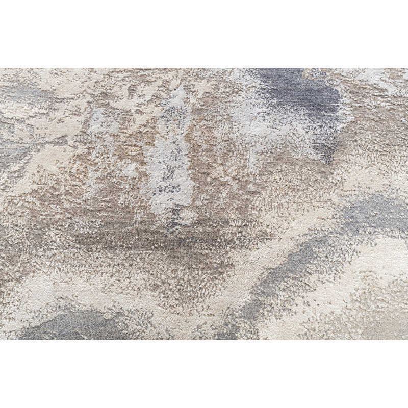 Hand Knotted Silk and Wool Indoor Rug, Rectangle 5' x 8'