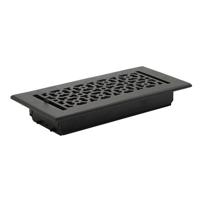 Achtek Air Supply Vent 4"x10" Duct Opening (Overall 5-1/2"x 11-3/4") Solid Cast Aluminum Register