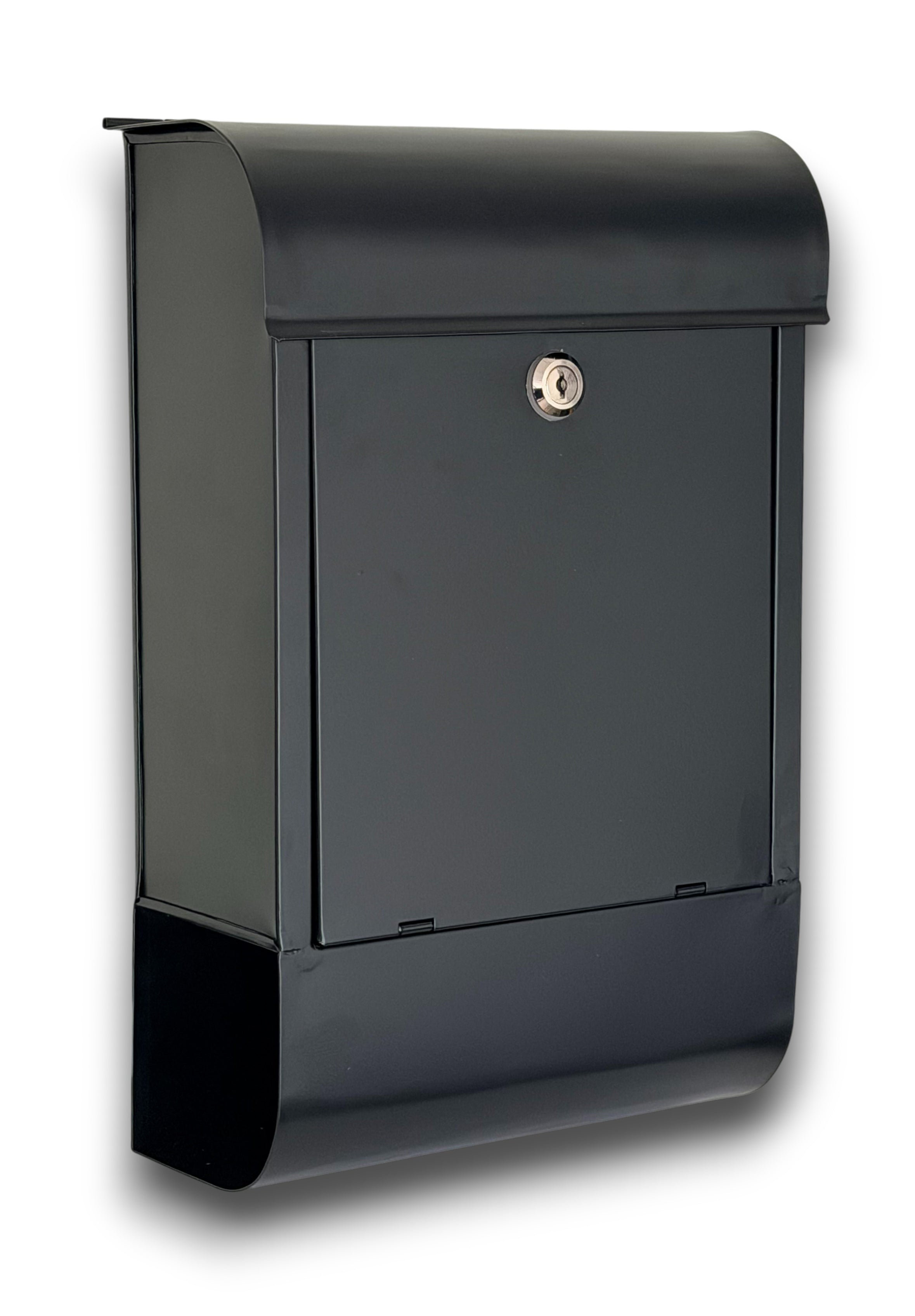Waterproof Mailboxes Nach Locking Mailbox, 16 X 4.5 X 10 Inch, Black Mailbox With Lock ...