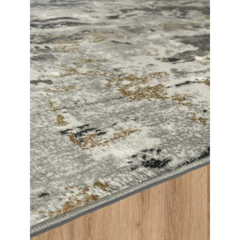 Tapis moderne gris 5X7, Rectangle 5 pi 4 po x 7 po