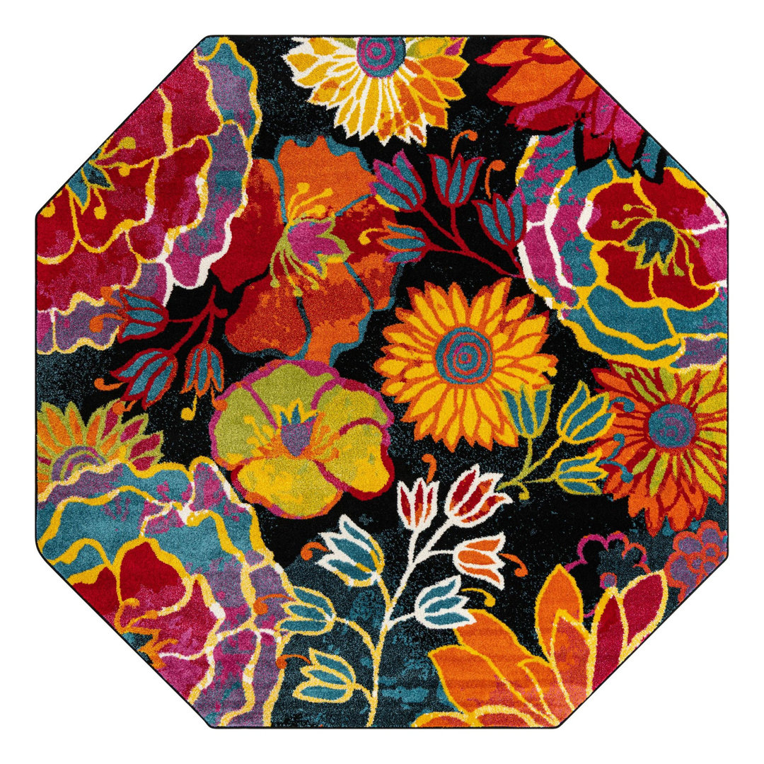 Lorene Floral Indoor Rug Winston Porter Rug 