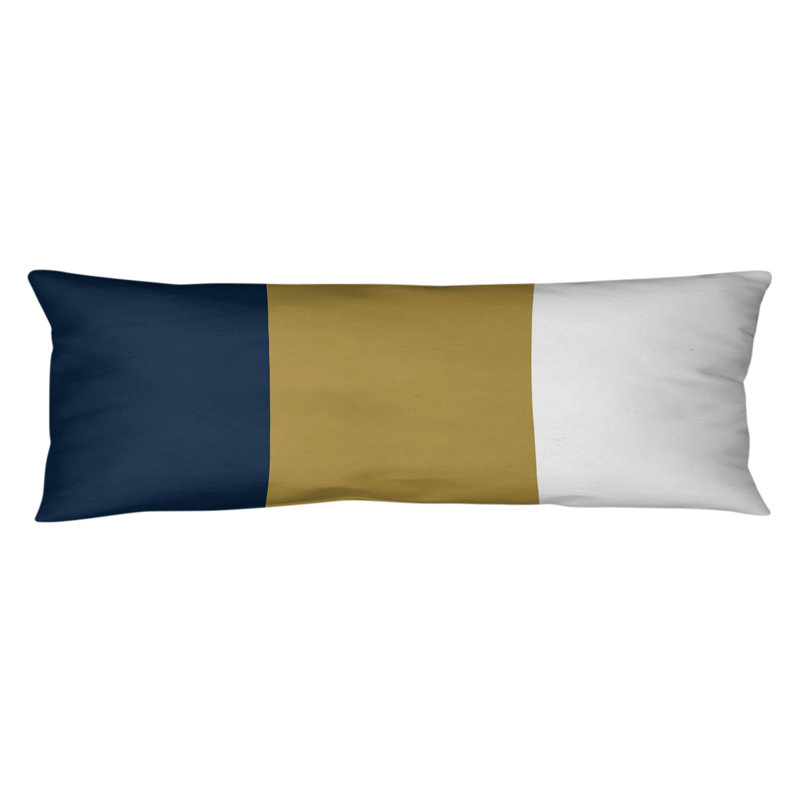 Polyester Medium Pillow, Blue/Gold, South Bend 