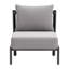Chaise d'appoint 28 po en tissu gris
