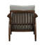 Chaise d'appoint en bois massif gris, largeur du produit 34,46 po, chaise 100% rembourrée, fabrication en bois-120260569