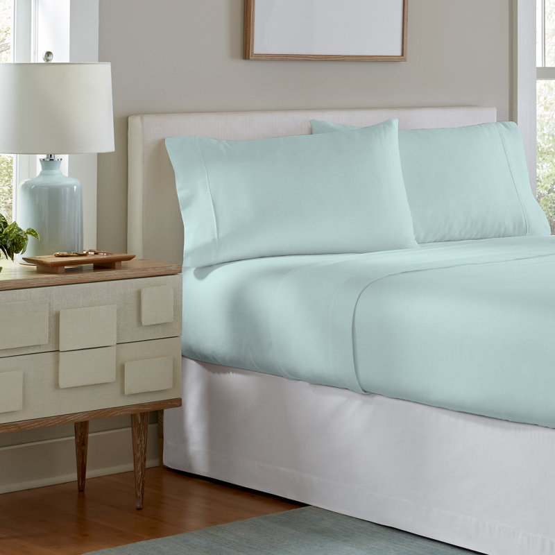  Ensemble de literie 100% flanelle à densité de tissage 175 fils 175 fils, Ensemble de draps pour grand lit + un drap-housse 
