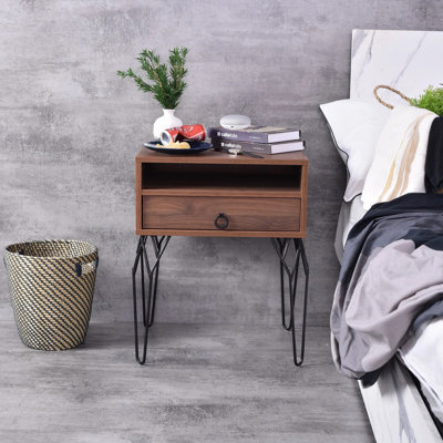 Homar 50.2cm W Manufactured Wood Bedside Table