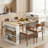 Foldable Dining Table With Hidden Casters&Multi-Port Power Socket - Versatile Kitchen Island Solution-2106634371