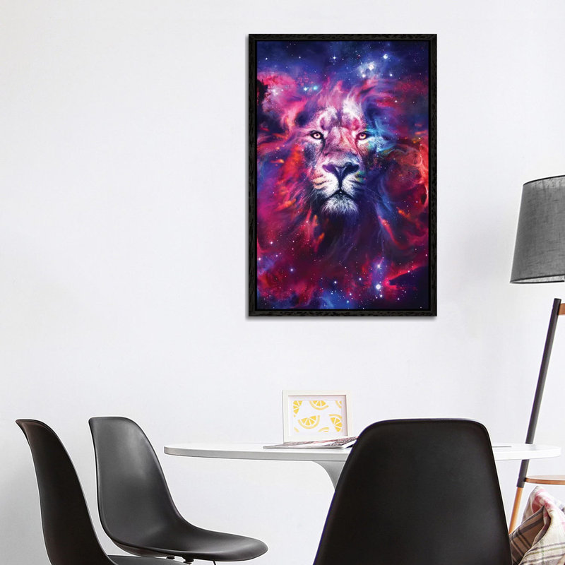 Lion Nebula 1 Piece Wall Art on Canvas, 101.6 cm H x 66.04 cm W, Black Framed