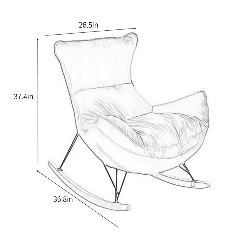 Chaise berçante de luxe Nordic Leisure, Vert