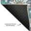 Tapis bleu sarcelle lavable à la machine Premium Prisco-2124843081