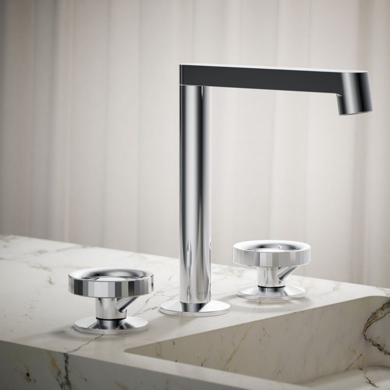 Components™ Bathroom Sink Handles with Industrial Design, Polished Chrome