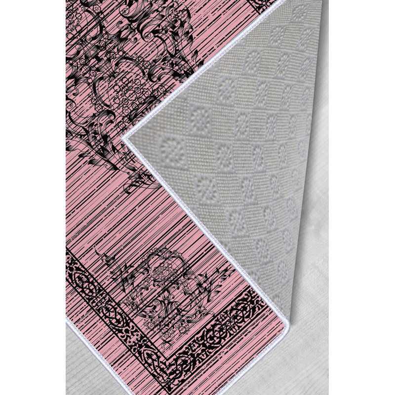 Tapis luxueux, 100% polyester, 23,6 po x 39,4 po | 650 po / m², hauteur de poils de 0,3 po | Antibactérien, envers antidérapant en PVC, lavable à la machine | Impression numérique 3D, parfaite pour le décor du salon et de la chambre à coucher