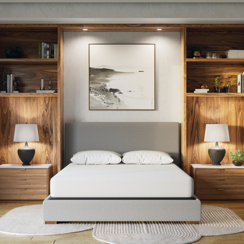 Matelas en mousse viscoélastique imprégnée de gel Blanc, 10", Grand lit